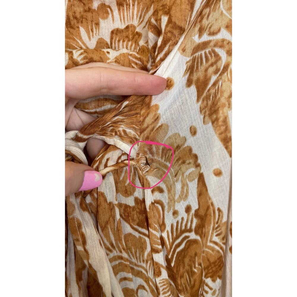 Diane Von Furstenberg Floral Silk Sleeveless Dress Yellow Cream Womens Size 4 - Picture 3 of 13